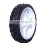 6"x1.4" plastic rim wheels solid rubber wheel