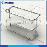 Portable metal 3 tier cosmetic watch sunglass clothes shoes display table glass shop display stand