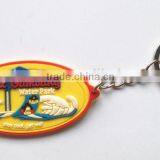 Wholesale Oval Shaped Custome Printing Soft Rubber PVC Metal Key Chain thumbnail-2