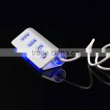 Multi 4 Port Aluminum Man Usb 2.0 Hub From China Suppliers With Blue LED Indicator Lights thumbnail-3