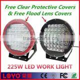 Hot Sale High Power Car Accessories 10inch Round Offroad 225W Led Work Lights 4x4 225 Watt Working Lamp