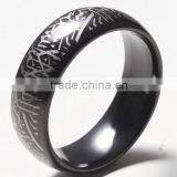 Fashion Brused Yellow Gold Tungsten Ring 8mm Womens Mens Tungsten Carbide Wedding Band thumbnail-2