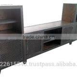 Industrial Media Entertainment Center,Entertainment TV Unit, Recycled TV Stand, Industrial Media Unit thumbnail-1