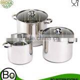 Stainless Steel 3 PC Stock Pot Set