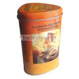 Rectangular Colorful Size:90*75*H270mm Triangle Tin Box