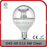 A50 500LM 6W EQUAL TO 40W E11 GLOBAL CLEAR LIGHT BULB FOR AMERICAN MARKET thumbnail-1