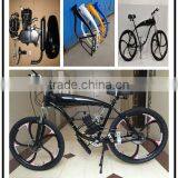 2.4L Gas Tank Frame , Motorized Bike Frame With Tank Black White thumbnail-5