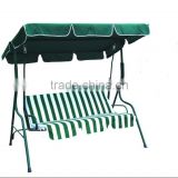 264003 cheap outdoor garden patio steel fabric 3 seater swings chairs