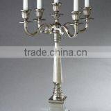 5 Five Arm Silver Candelabra Silver Plated Candle Holder Candlestick Holders for Wedding Holidays Party thumbnail-1