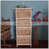 Elegance Rural Style Wood Cabinet With 7 Wicker Drawers Wholesale thumbnail-2