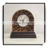 Popular Mosaic 7-inch Home Decoration Polyresin Desktop Clock thumbnail-1