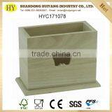 Wholesale Custom Butterfly Unfinished Desktop Wooden Pen Holder thumbnail-1