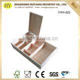 Unfinished Pine Wooden Tea Box Wholesale thumbnail-4
