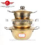 Gold Color Stainless Steel Handle High Quality Cooking Pot thumbnail-1