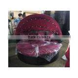 Discount Sales Promotion KD Steel Round Bed(wine Red)61130 thumbnail-1