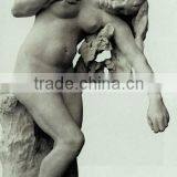 Naked Lady Have a Rest White Marble Statue Indoor Decoration thumbnail-1