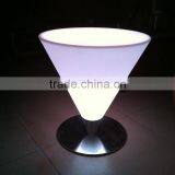 Plastic Outdoor Bar Furniture LED Plastic Table With RGB 16 Color Changing 56*56*56cm thumbnail-1