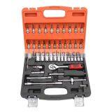 46pcs Socket Set, Ratchet Wrench Set 1/4" CRV thumbnail-1