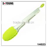 14023 Barbecue Grill Tongs Silicone Kitchen Serving Locking Food Tong