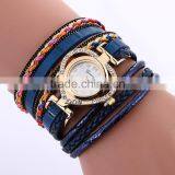 2017 Vogue Women Velvet Wrap Around Heart Bracelet Watch Wrist Watches for Girl thumbnail-3