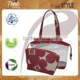 2017 See Through PVC/Juco Tote Bag Purse With Pouch thumbnail-4