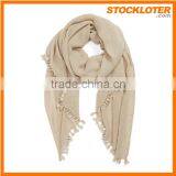 Fashion Scarf Stock Ladies Tassels Scarf Overstock, 150716Vb