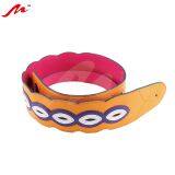 New Design Bule /yellow/ Leather Top With Purple Backing Adjustable Guitar Strap thumbnail-2