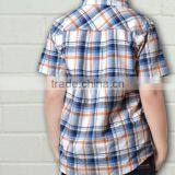 Korea Boy Summer Short Sleeve Kids Shirt Plaid Shirt thumbnail-1
