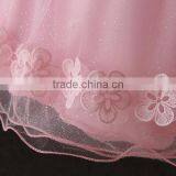 Summer Frock Designs Pictures Baby Girls One-piece Party Dresses Sleeveless Puffy Applique Pink Flower Shiny Performance Dress thumbnail-5