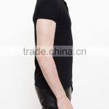 Men Short Sleeve Black Band Collar Plain Polo Shirt Cusom Design thumbnail-4