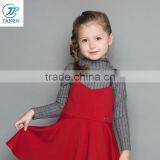 2017 Spring Girls Knnitted T Shirt Kids High Neck Base Shirt Girls Pullover Top thumbnail-2