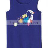 Girls Embroidered Blue Tank Top