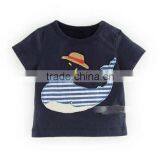 2016 Baby Boys Clothing Set Fish Printed Long T-Shirt + Striped Long Pants 2pcs Outfits Casual Summer Kids Clothes thumbnail-2
