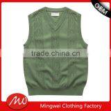 Men's Plain Kintting Pattern Argyle Sweater Vest With Custom thumbnail-1