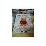Cozy White Antistatic Polyester Baby Blanket Cartoon For Picnic Travel , 100X140CM
