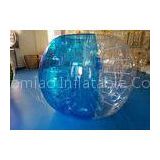 Outdoor Sports Games Inflatable Bubble Soccer , Inflatable Bumper Ball Half Blue