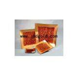 Decorative Glass: Gold Foil Glass Plates With Decal thumbnail-1