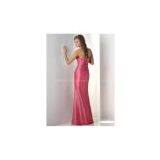 High Quality Satin Material Strapless Beaded Mermaid Lady Evening Gown thumbnail-2