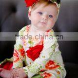 2016 Handmade Fall Girls Knitted Cotton Clover Infant Romper thumbnail-4