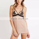 Brace Tulle Flowal Crochet Anly Manufacture Backless Joint Very Short Dress thumbnail-1
