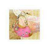 Super Hot Fashion Bags Pink Crystal Key Chain Women\'s Car Keychain Pendant