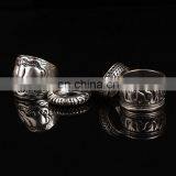 Set Of 4 Alloy Of Texture Elephant Olive Branch Rings thumbnail-2
