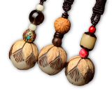 Bodhi child simple folk style necklace accessories, dress sweater chain length, all-match winter wood rope