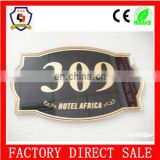 new design bulk cheap door number plates wholesale hotel room house number plate 309 /blank number plate/HH-serial number-55