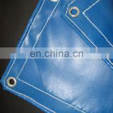 sewn hem within pp rope and eyelets PVC knife coated tarpaulin for tent and truck cover purpose