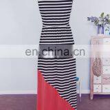 2019 Stripes Long Dress Little Girls Adult Children Matching Wholesale Mommy and me Dresses (this Link for Girls,1-12years) thumbnail-6