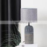Горячая продажа! Элегантный керамический настольный светильник в антикварном стиле, серый цвет, для домашнего ночного столика