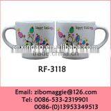 9oz Porcelain Tea Cups Promotional With Easter Design for Kids Made In Zibo thumbnail-1