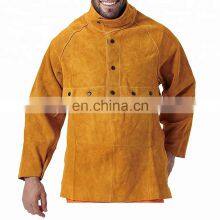 Mens Split Cowhide Leather Welding Cape Sleeves With Detachable Leather Welding Apron thumbnail-2