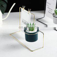 Hot Selling Flower Pots & Planters Pot Plants Ceramic Supplies Wrought Iron Photo Frame Flower Pot thumbnail-3